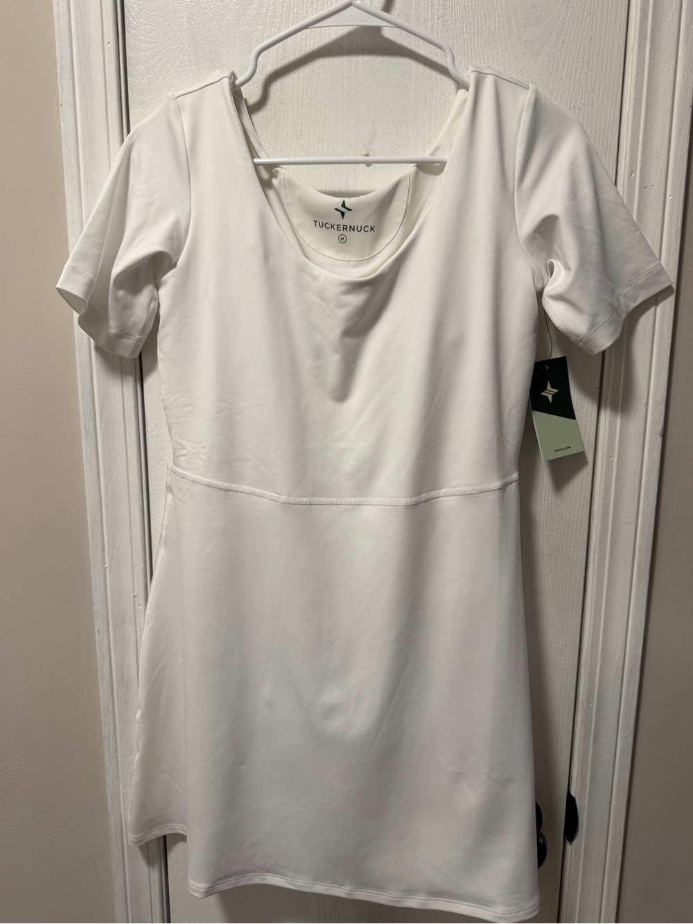 Tuckernuck White Scoop Neck Short Sleeve Tunic Dress